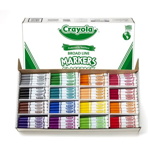  Crayola Broad Line Markers Bulk, School Supplies, 16 Bold Colors, 256 Count