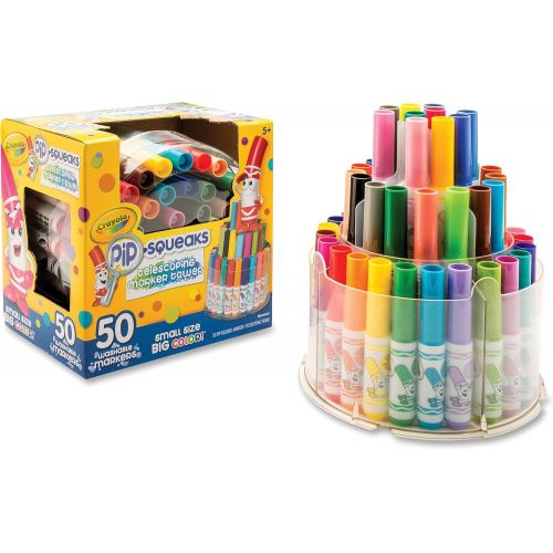  Crayola Pip Squeaks Marker Set, 50 Washable Markers, Gift for Kids