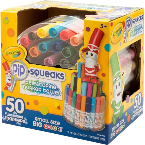  Crayola Pip Squeaks Marker Set, 50 Washable Markers, Gift for Kids