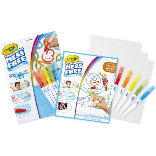  Crayola Color Wonder Mess Free Paintbrush Pens & Paper, Painting for Kids, Gift