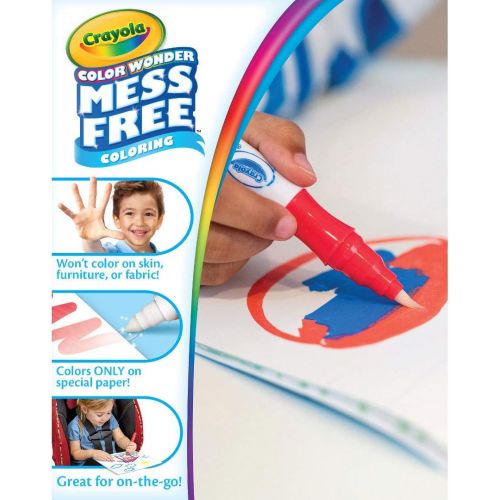  Crayola Color Wonder Mess Free Paintbrush Pens & Paper, Painting for Kids, Gift