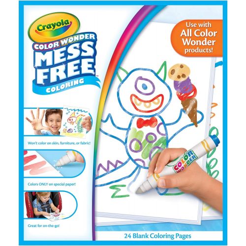  Crayola Color Wonder Mess Free Paintbrush Pens & Paper, Painting for Kids, Gift