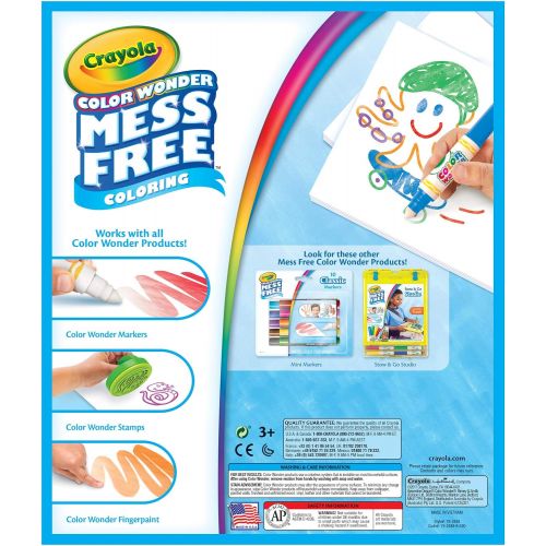  Crayola Color Wonder Mess Free Paintbrush Pens & Paper, Painting for Kids, Gift