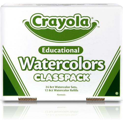  Crayola Watercolors Classpack, 24 Paint Pans, 12 Refills, Assorted