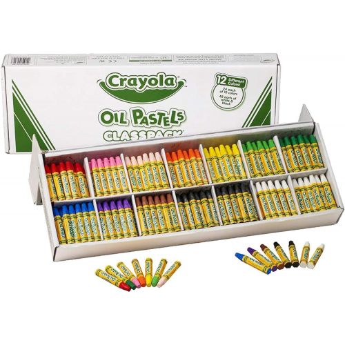  Crayola Oil Pastels Classpack, 12 Brilliant Opaque Colors, School Supplies, 336Count