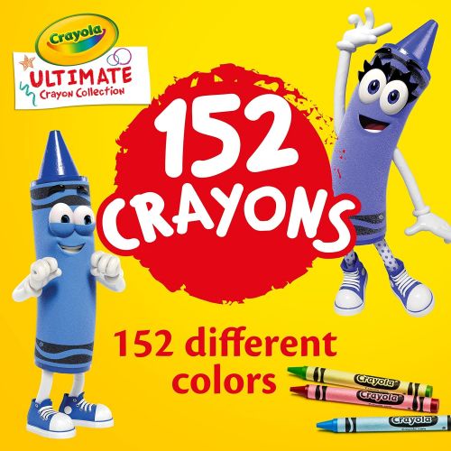  Crayola Ultimate Crayon Collection Coloring Set, Kids Indoor Activities At Home, Gift Age 3 plus - 152 Count