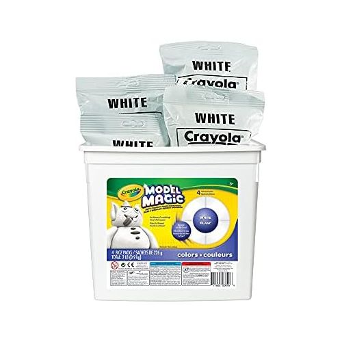  Crayola Model Magic White, Modeling Clay Alternative, 2 lb. Bucket, Gift