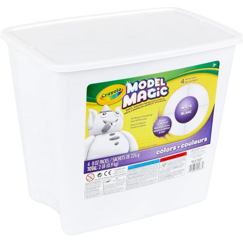  Crayola Model Magic White, Modeling Clay Alternative, 2 lb. Bucket, Gift