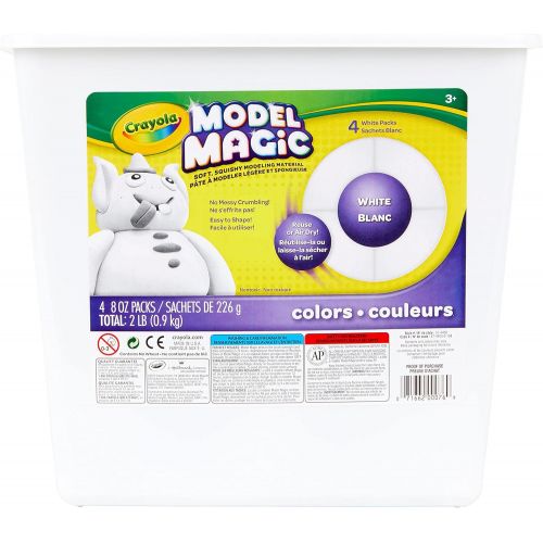  Crayola Model Magic White, Modeling Clay Alternative, 2 lb. Bucket, Gift