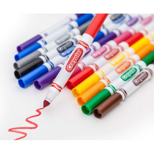  Crayola Broad Line Markers Bulk, School Supplies, 16 Bold Colors, 256 Count, Assorted, Standard