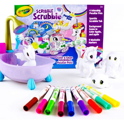  Crayola Scribble Scrubbie Peculiar Pets, Kids Toys, Gift for Kids, Ages 3, 4, 5, 6