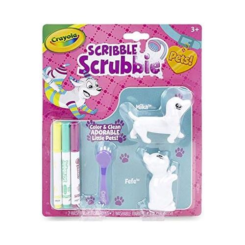  Crayola Scribble Scrubbie Pets, 2 Pack, Animal Toy Set, Gift for Kids