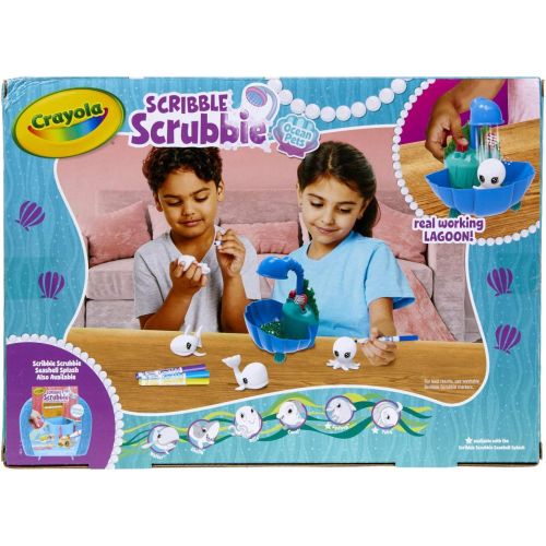  Crayola Scribble Scrubbie Pets Lagoon Playset, Toys for Boys & Girls, Gifts for Kids, Ages 3, 4, 5, 6