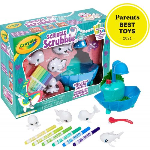  Crayola Scribble Scrubbie Pets Lagoon Playset, Toys for Boys & Girls, Gifts for Kids, Ages 3, 4, 5, 6