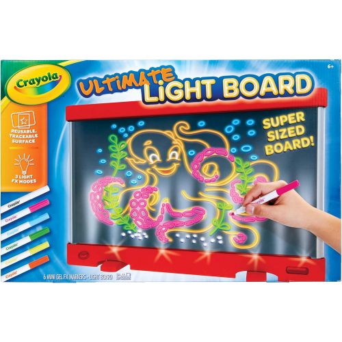  [아마존베스트]Crayola Ultimate Light Board Red, Drawing Tablet, Amazon Exclusive, Age 6, 7, 8, 9