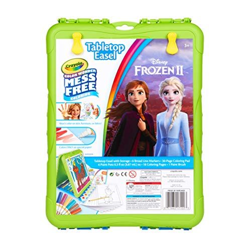  [아마존베스트]Crayola Color Wonder Travel Easel Frozen II Pages with Bonus Pages, Markers and Color Wonder Paint Coloring Travel Books and Easel 61 Piece MEGA Set