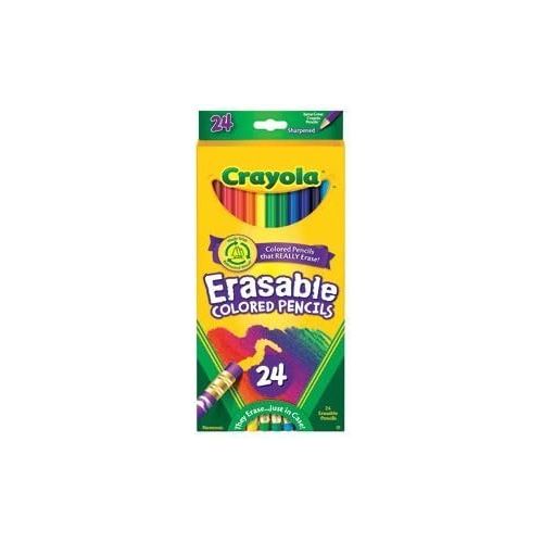  24 Count Crayola Erasable Colored Pencils,10 Packs