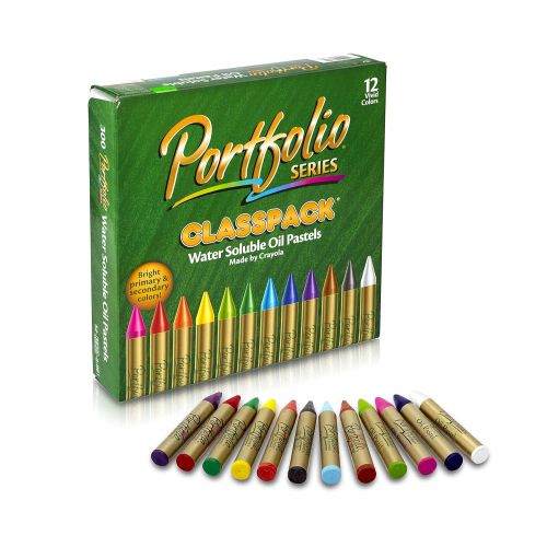  Crayola Oil Pastels Bulk, 300 Count Classpack, 12 Assorted Colors, Water Soluble