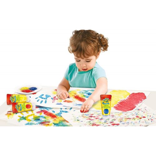  Crayola My First Fingerpaint Kit, Washable Paint, Gifts, Ages 1, 2, 3, 4, 5