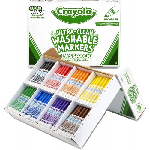  Crayola Broad Line Washable Markers, Classpack Bulk Markers, 200 Count