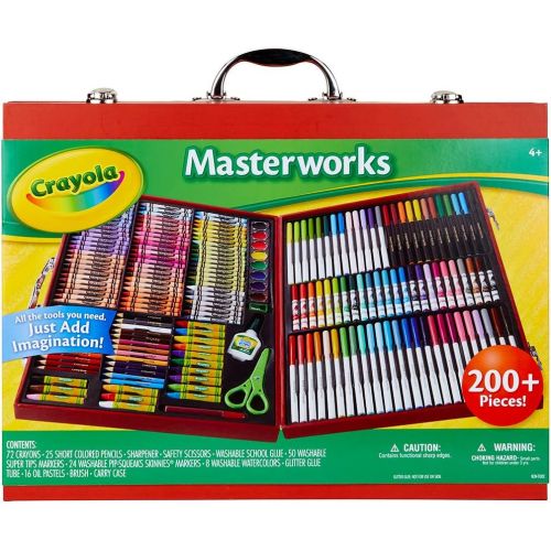  Crayola Masterworks Art Case, Over 200 Pieces, Gift for Kids, Age 4, 5, 6, 7 (Amazon Exclusive)