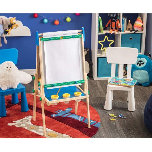  Crayola Kid’s Wooden Easel, Dry Erase Board and Chalkboard, Gift Age 4,5,6,7 (Amazon Exclusive)