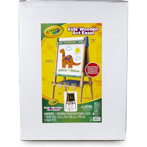  Crayola Kid’s Wooden Easel, Dry Erase Board and Chalkboard, Gift Age 4,5,6,7 (Amazon Exclusive)