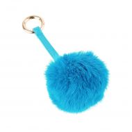 Crazy Cart(TM) 4.7 Gold Plated Keychain Cute fox fur ball keychain bag hanging decoration