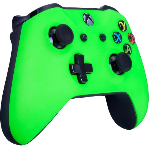  Crazy Controllerz Xbox One S Custom Soft Touch Controller for Microsoft Xbox One S - Soft Touch Feel, Added Grip, and a Neon Green Color - Compatible with all Xbox Series X/S Consoles