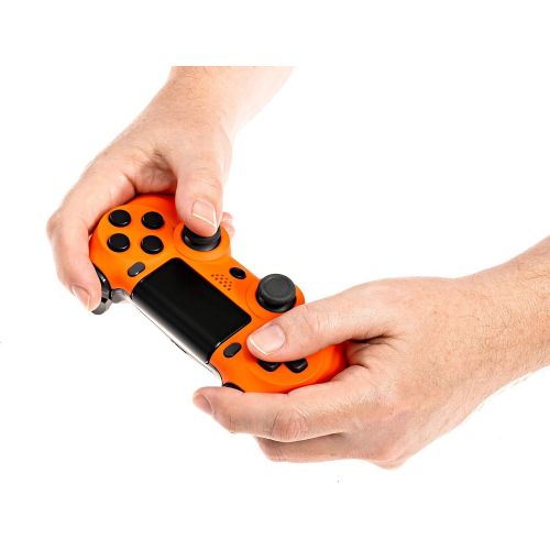  DualShock 4 Wireless Controller for PlayStation 4 - Soft Touch Orange PS4 - Added Grip for Long Gaming Sessions - Multiple Colors Available