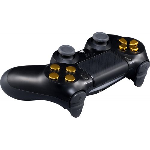  [아마존베스트]Crazy Controllerz PS4 Modded Controller Gold Chrome - Playstation 4 - Master Mod Includes Rapid Fire, Drop Shot, Quick Scope, Sniper Breath, and More - Works for all Call of Duty Games