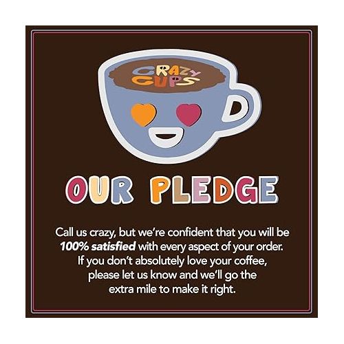  Crazy Cups Flavored Coffee in Single Serve Coffee Pods - Flavor Coffee Variety Pack for Keurig K Cups Machine, 20 Count