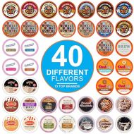 Crazy Cups Flavored Coffee Pods Variety Pack for Keurig K Cups Brewers, Assorted Flavored Coffee Sampler, 40 Count