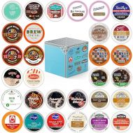 Variety Pack of Coffee, Tea, Hot Chocolate and Cappuccino, Sampler of Single Serve Coffee, Tea, Hot Cocoa and Cappuccino Pods for Keurig K Cups Machines, 30 Pack - No Duplicates