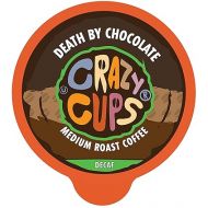 Crazy Cups Flavored Coffee Pods, Decaffeinated Death by Chocolate Coffee, Single Serve Hot or Iced Medium Roast Coffee for Keurig K Cups Machines, 80 Count