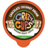 Crazy Cups Flavored Coffee for Keurig K-Cup Machines, Decaf Chocolate Coconut Dream, Hot or Iced Coffee, 80 Single Serve, Recyclable Pods