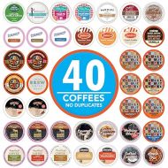 Crazy Cups Flavored Coffee Pods Variety Pack, Fully Compatible With All Keurig Flavored K Cups Brewers, Coffee Sampler, 40 Count