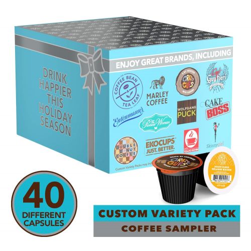  Crazy Cups Coffee Pods Variety Pack Sampler, Assorted Single Serve Coffee for Keurig K Cups Coffee Makers, 40 Unique Cups - Great Coffee Gift