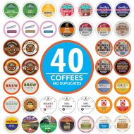Crazy Cups Coffee Pods Variety Pack Sampler, Assorted Single Serve Coffee for Keurig K Cups Coffee Makers, 40 Unique Cups - Great Coffee Gift
