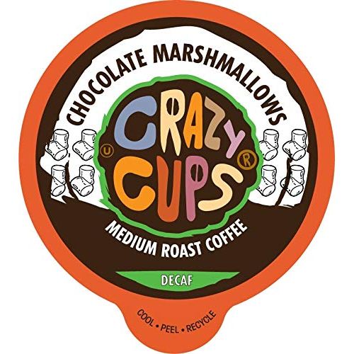  Crazy Cups Flavored Single-Serve Coffee for Keurig K-Cups Machines, Decaf Chocolate Marshmallows, 80 Pods per Box