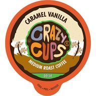 Crazy Cups Flavored Single-Serve Coffee for Keurig K-Cups Machines, Decaf Caramel Vanilla, 80 Pods per Box