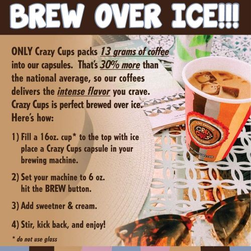  Crazy Cups Flavored Single-Serve Coffee for Keurig K-Cups Machines, Decaf Caramel Vanilla, 80 Pods per Box