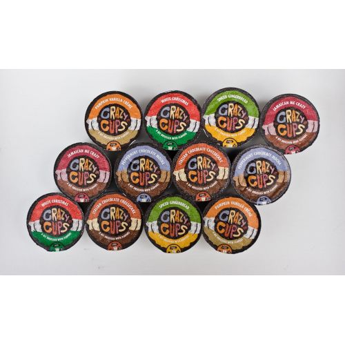  Crazy Cups Flavored CoffeeDeluxe Sampler, Single Serve Cups for the Keurig K Cup Brewer, 20 count