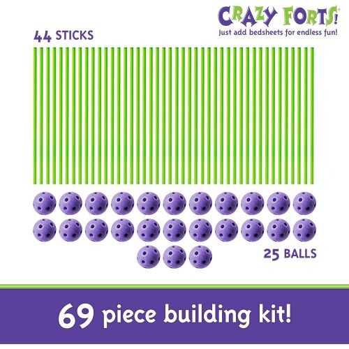  Crazy Forts, Purple, 69 Pieces