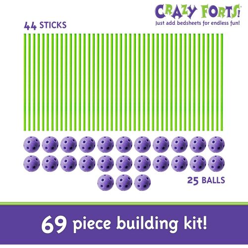  [아마존베스트]Crazy Forts, Purple, 69 Pieces