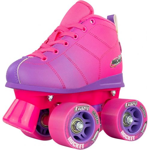  Crazy Skates Rocket Roller Skates for Girls and Boys - Great Beginner Kids Quad Skate - Available in Two