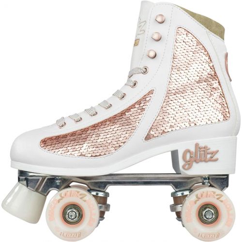  Crazy Skates Glitz Roller Skates for Women and Girls - Dazzling Glitter Sparkle Quad Skates