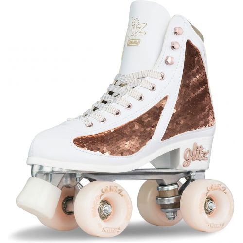  Crazy Skates Glitz Roller Skates for Women and Girls - Dazzling Glitter Sparkle Quad Skates