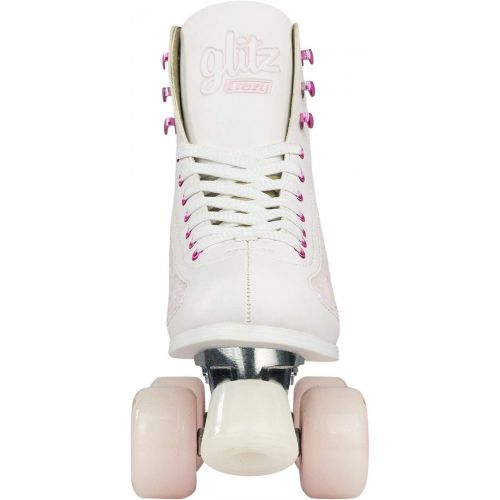  Crazy Skates Glitz Roller Skates Adjustable or Fixed Sizes Glitter Sparkle Quad Skates for Women and Girls