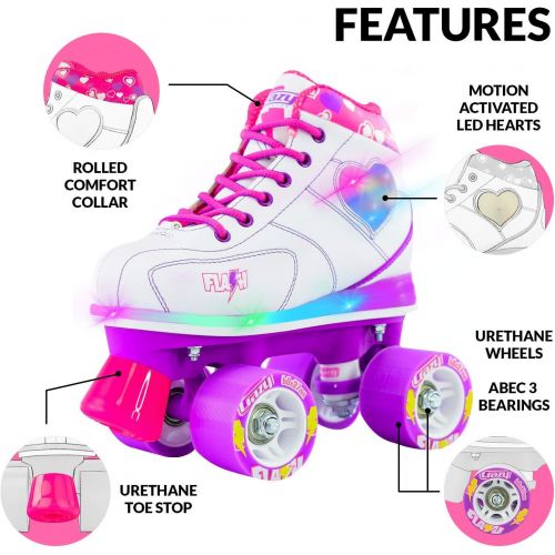  Crazy Skates Flash Roller Skates for Boys - Light Up Skates with Ultra Bright Lights - Great for Indoor or Outdoor Skating